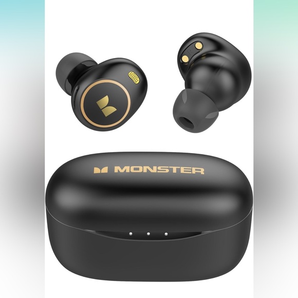 NIB Monster Wireless Earbuds, Achieve 300 AirLinks Bluetooth - Picture 1 of 7